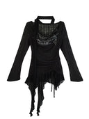 Graffiti Sweet-Gothic Ruffled Top image 4