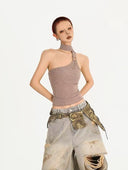 O-Ring Twist Halter Top image 1