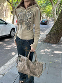 Cute Rabbit Print Hoodie image 5