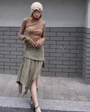 Japanese-style Gray-green Skirt image 9