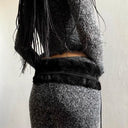 Faux Fur Leather Hybrid Belt image 10