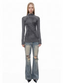 3D Ink Wash Pattern Knitted T-shirt image 10
