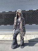Camouflage Star-Print Hooded Cardigan image 4