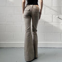 Khaki Tapered Bell-Bottom Trousers image 5