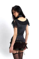 Distressed Low-Rise Denim Shorts image 4