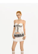 Crisscross Faux Fur Leopard Bodice image 0