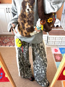 Leopard Print Fleece Trim Joggers image 4