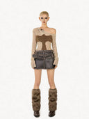 Openwork Fishnet Knit Sweater image 4