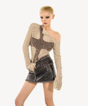 Openwork Fishnet Knit Sweater image 8