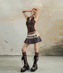 V-Neck Buckle-Detail Tank Top image 2