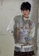 Cat Angel Painting Tee image 3