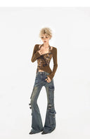 Cargo Flare Jeans image 13