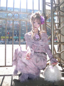 Coral and Bird Pattern Dress image 2