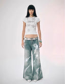 Bow-print Wide-leg Pants image 7