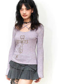 Purple Cross Comfy Top image 5