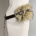 Fur-Trimmed Panel Belt image 3