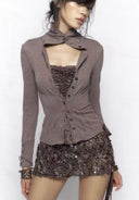 Mock Two-Piece Neckline Top image 11