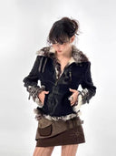 Fur-Lock Biker Jacket image 2