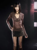Polka Dot Wool Knit Bodysuit image 2