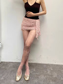 Gold strappy print stockings image 9