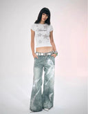 Bow-print Wide-leg Pants image 10