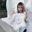 Fluffy bulk bone cross-body bag image 2