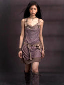 Floral Embroidered Lace Dress (with Belt) image 8