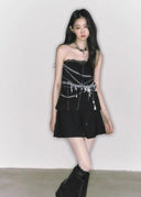 Pearl and Seashell Print Convertible Dress（Convertible Skirt and Strapless Dres） image 1