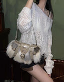 Gradient plush bag image 1