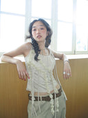Floral Fringed Tie-Up Tank Top image 12