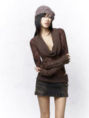 Polka Dot Wool Knit Bodysuit image 0