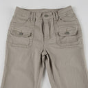 Khaki Tapered Bell-Bottom Trousers image 7
