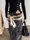Fur Patchwork Belt image 3