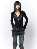 Lace Illusion Cardigan image 2