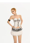 Crisscross Faux Fur Leopard Bodice image 2