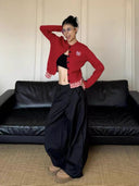 Curved-Hem Relaxed Pants image 3