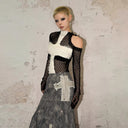 Openwork Fishnet Knit Sweater image 5
