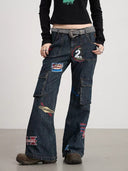 Stamp Denim Trousers image 4