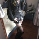 Gold Embossed Striped Print Shirt image 3