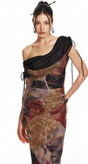 Mermaid Oil Painting Dress image 5