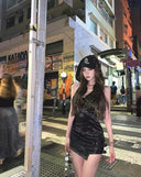 Asymmetrical PU Skirt Pants image 3