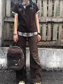 Distressed Straight-Leg Casual Trousers image 6