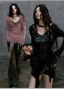 Graffiti Sweet-Gothic Ruffled Top image 0