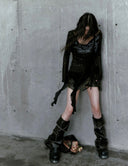 Graffiti Sweet-Gothic Ruffled Top image 10