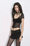 Studded Edge Halter Bra Top image 10