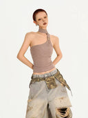 O-Ring Twist Halter Top image 6