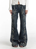 Gemstone Pattern Printed Bell-Bottoms image 8