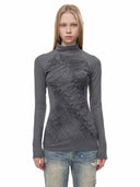 3D Ink Wash Pattern Knitted T-shirt image 1