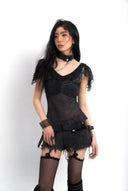 Distressed Low-Rise Denim Shorts image 5