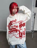 Bloodstained Print Hoodie image 7